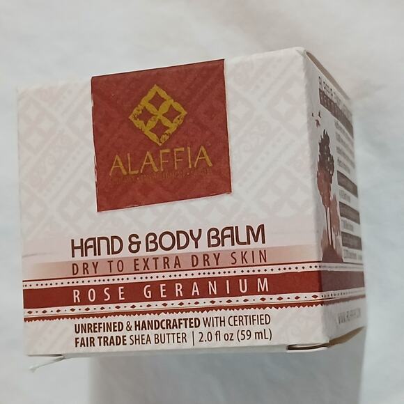 Alaffia Hand and Body Balm ROSE GERANIUM 2 oz NIB Shea Butter - Picture 5 of 9